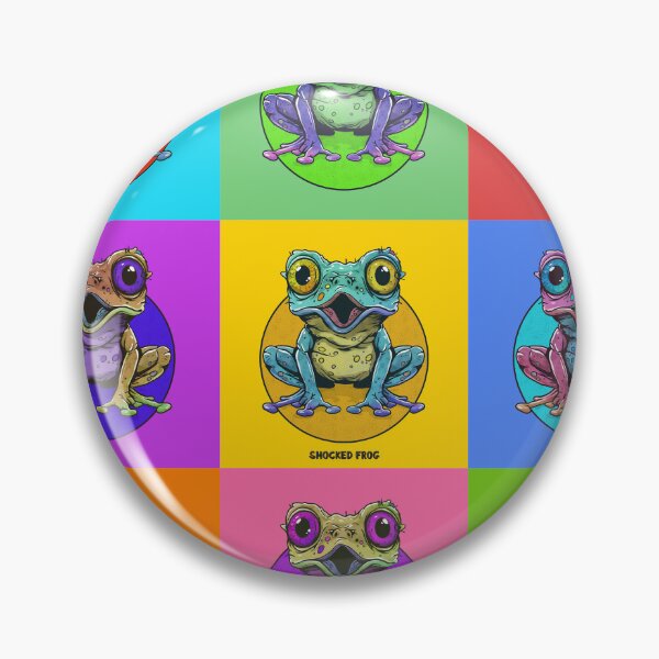 Item preview, Shocked Frog Goes Pop Illustrated designed and sold by Cult23.