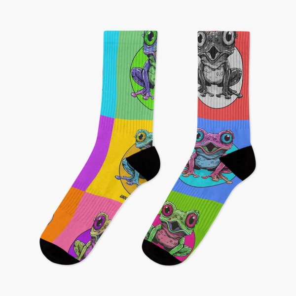 Item preview, Shocked Frog Goes Pop Illustrated designed and sold by Cult23.
