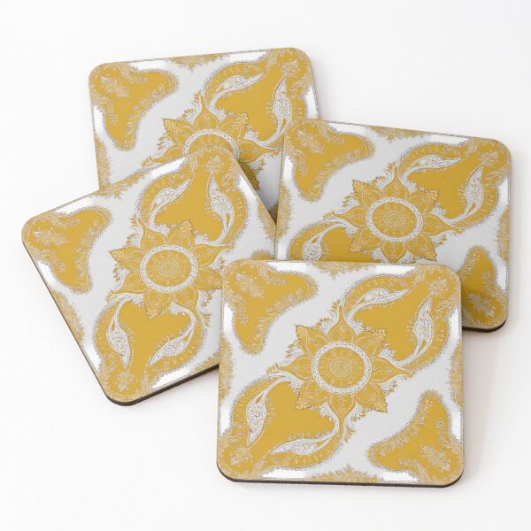 Item preview, RogerPattern - "Starlight Bandana: Yellow & White Print" designed and sold by RogerPattern.