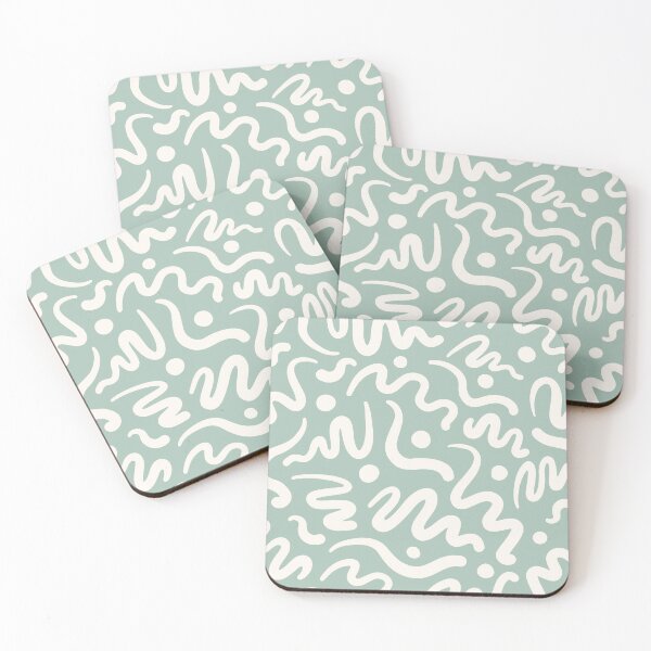 Item preview, Abstract Organic Shapes Pattern Green designed and sold by PAPER MOON art & design.