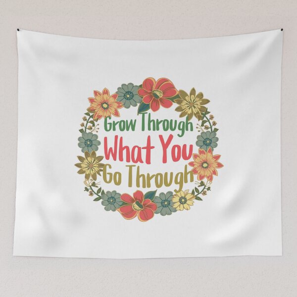 Item preview, Grow Through What You Go Through! Motivational Flower designed and sold by PMCreative.