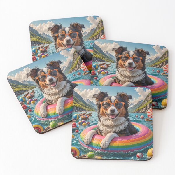 Item preview, Border Collie tricolor en un viaje en balsa designed and sold by Angelandspot.