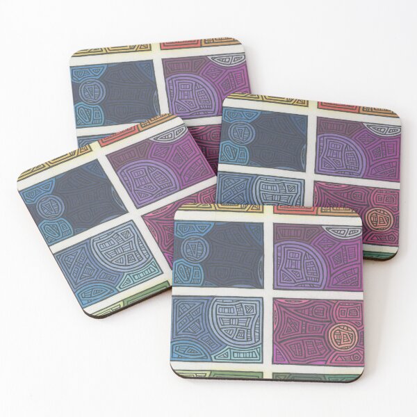 Item preview, Colored Boxes with Interlocking Circles designed and sold by XopherBograt.