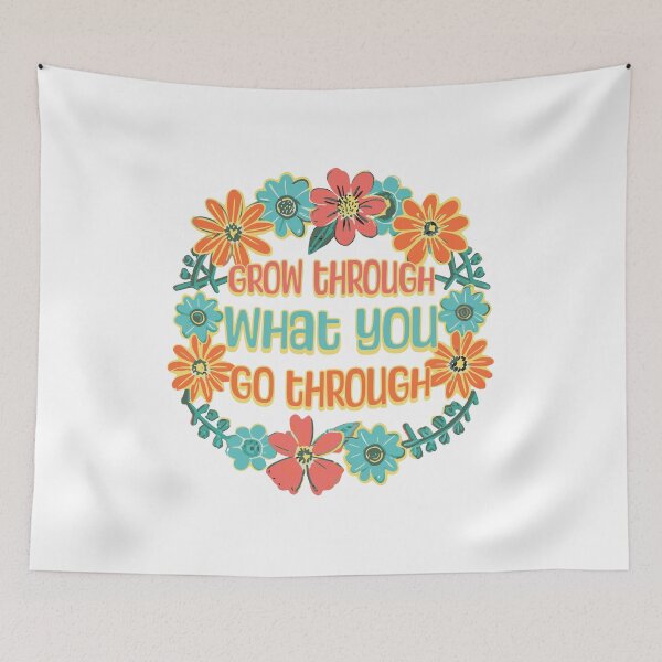 Item preview, Grow Through What You Go Through! Inspirational Flower designed and sold by PMCreative.