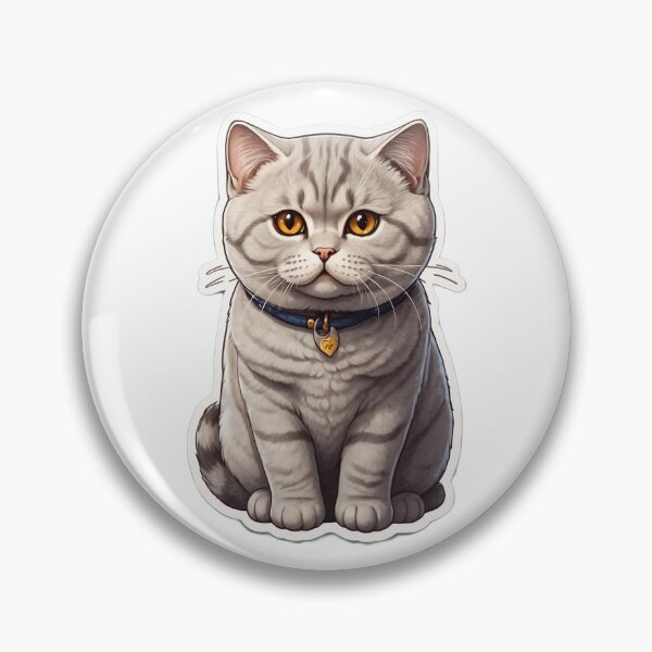 Item preview, British Shorthair Cat Sticker: Purrfect Feline Accent designed and sold by Fluffy Art Design.