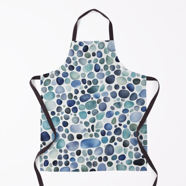 Item preview,  Whispers of the Shore: Blue and White Pebbles designed and sold by Square Root of Squid.