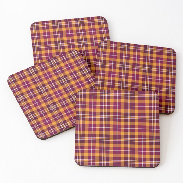 Item preview, Maroon and Orange Sporty Plaid Pattern designed and sold by plaidwerx.
