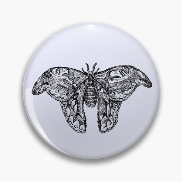 Item preview, Black atlas moth drawing designed and sold by xlallistar.