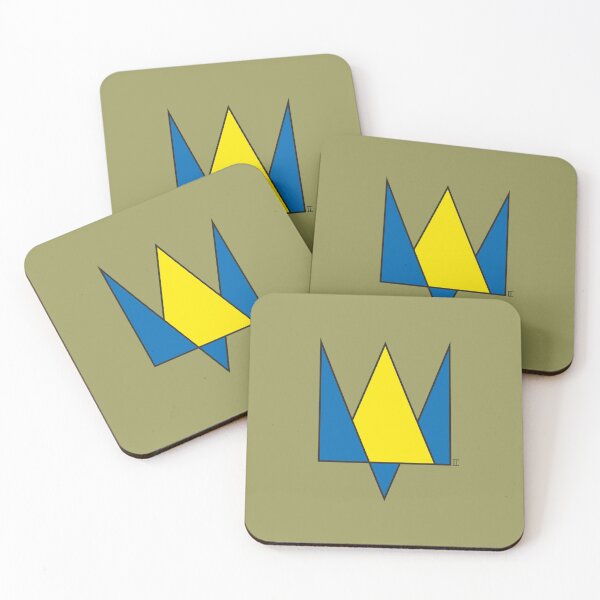 Item preview, Trident. (minimalism) Yellow-blue. designed and sold by sarabeevart.