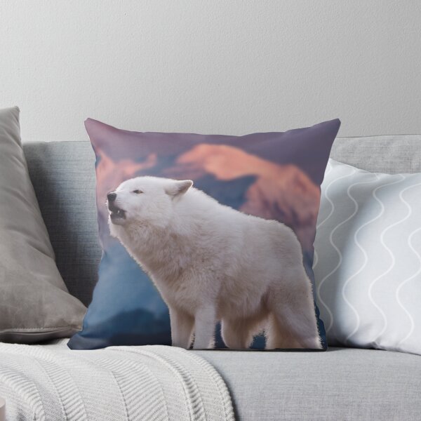 Item preview, Howling White Wolf in Mountains designed and sold by PurefireDesigns.
