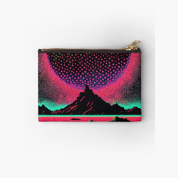 Item preview, Paisaje de onda sintética/7 Aurora púrpura designed and sold by Synthwave Poem.