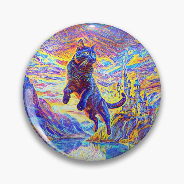 Item preview, Stylised castle and cat. DeepDream designed and sold by blackhalt.
