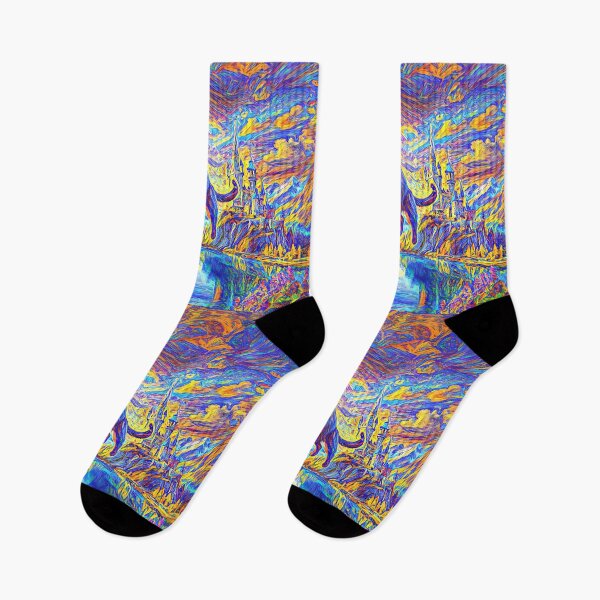 Item preview, Stylised castle and cat. DeepDream designed and sold by blackhalt.