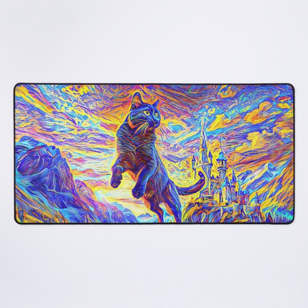 Item preview, Stylised castle and cat. DeepDream designed and sold by blackhalt.