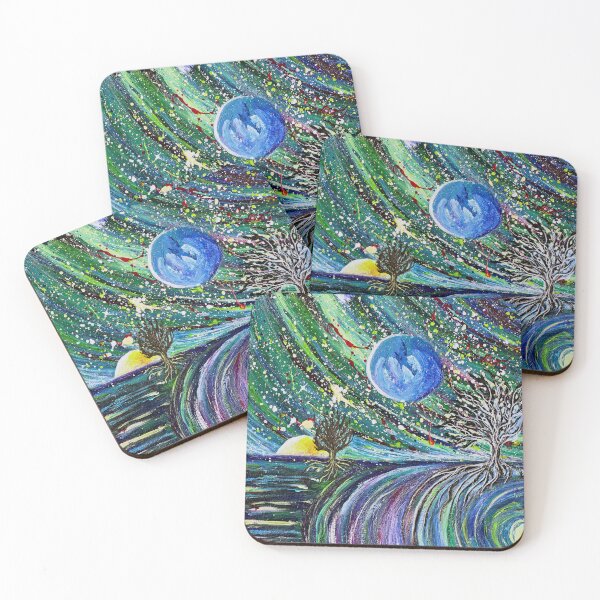 Item preview, Twilight Cosmic Dreams: surreal acrylic painting designed and sold by Wolshebnaja.