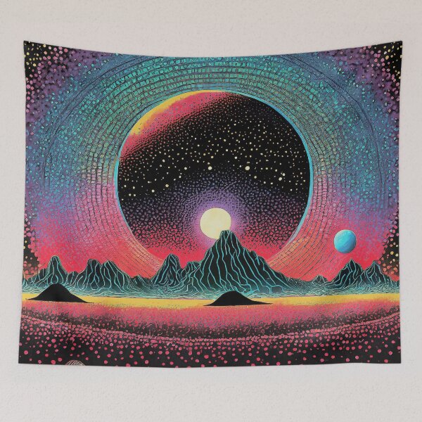 Item preview, Synthwave Landscape/8 Black Hole designed and sold by Synthwave Poem.