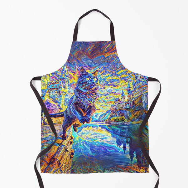 Item preview, Stylised castle and cat. DeepDream designed and sold by blackhalt.
