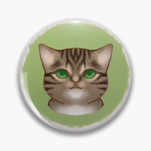 Artikelvorschau, Getigerte Katze mit grünen Augen entworfen und verkauft von Illustra-Artium.