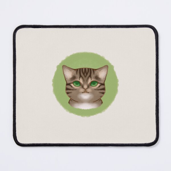 Item preview, Tabby cat with green eyes designed and sold by Illustra-Artium.