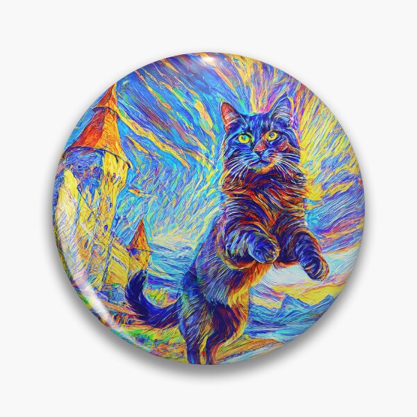Item preview, Stylised castle and cat. DeepDream designed and sold by blackhalt.
