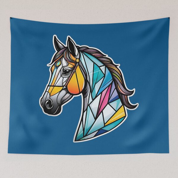 Item preview, Cute Horse With Abstract Geometric Pattern designed and sold by TheArtOfPat.