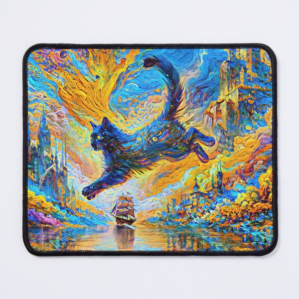 Item preview, Stylised castle and cat. DeepDream designed and sold by blackhalt.