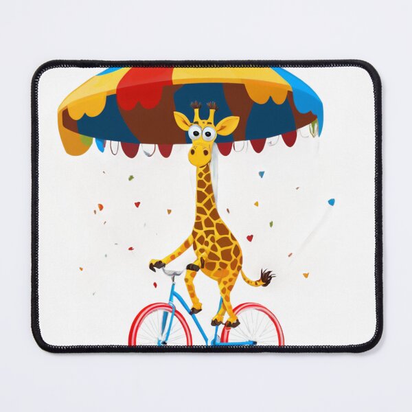 Item preview, Bicycle Circus Giraffe with Colorful Umbrella designed and sold by omerfdln34.