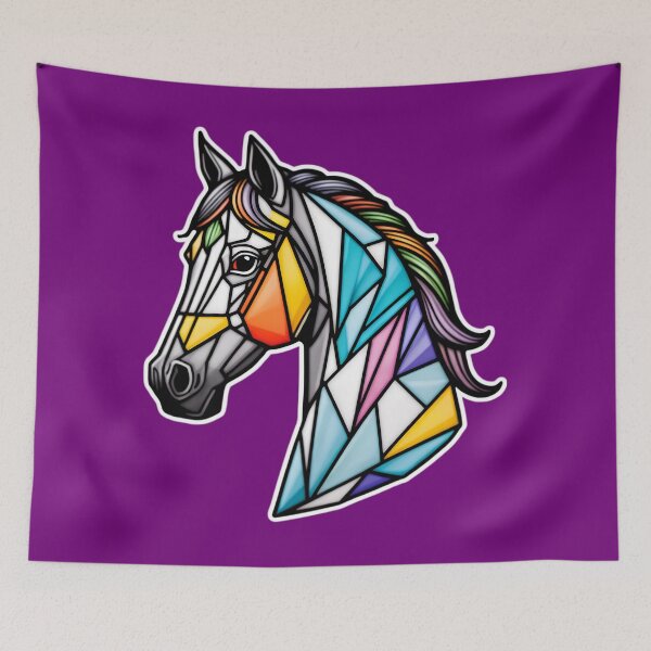 Item preview, Cute Horse With Abstract Geometric Pattern designed and sold by TheArtOfPat.