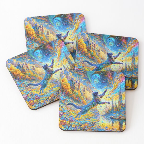Item preview, Stylised castle and cat. DeepDream designed and sold by blackhalt.