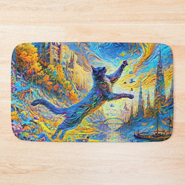 Item preview, Stylised castle and cat. DeepDream designed and sold by blackhalt.