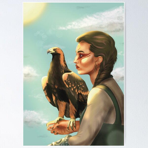 Item preview, The Druidess and the Falcon designed and sold by Tinefer1111.