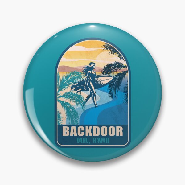 Item preview, Backdoor Oahu Hawaii Vintage Surfing Graphic designed and sold by CynthiaGraphics.
