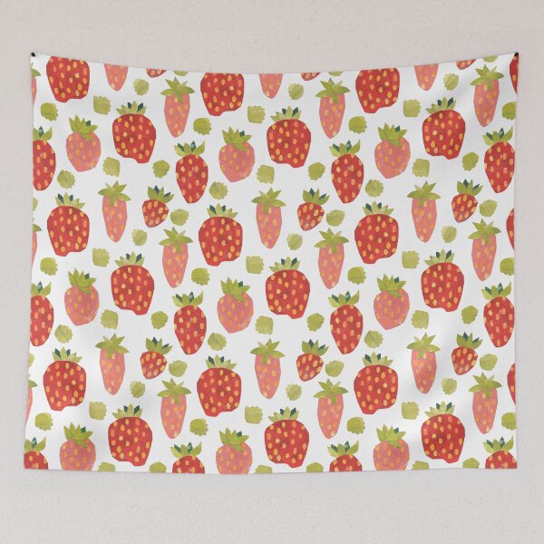 Item preview, Strawberry Pattern - White Background  designed and sold by kellie-jayne.