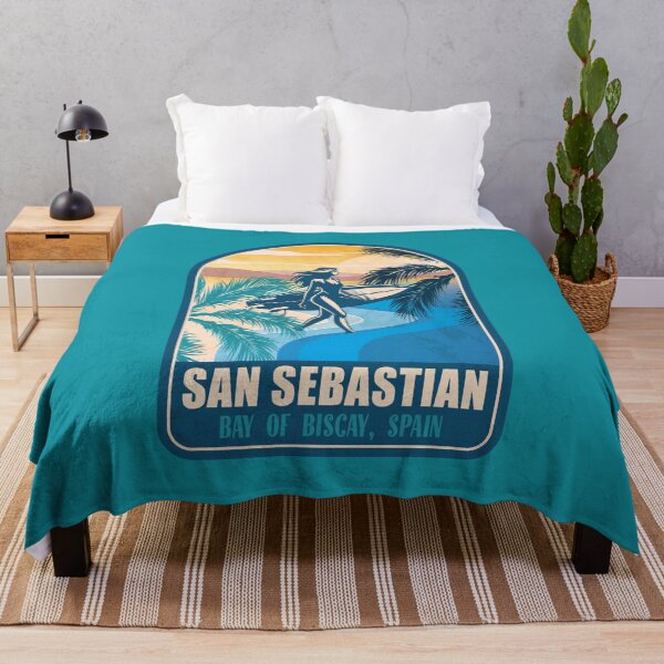 Item preview, San Sebastian Spain Vintage Surfing Graphic designed and sold by CynthiaGraphics.