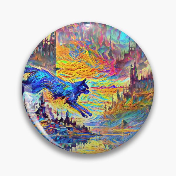 Item preview, Stylised castle and cat. DeepDream designed and sold by blackhalt.