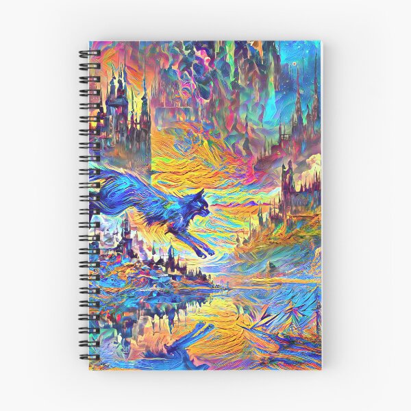 Item preview, Stylised castle and cat. DeepDream designed and sold by blackhalt.