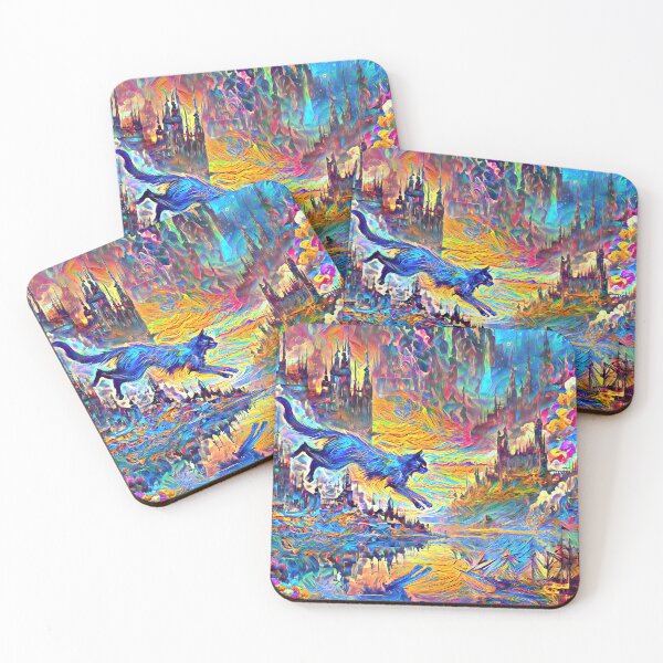 Item preview, Stylised castle and cat. DeepDream designed and sold by blackhalt.