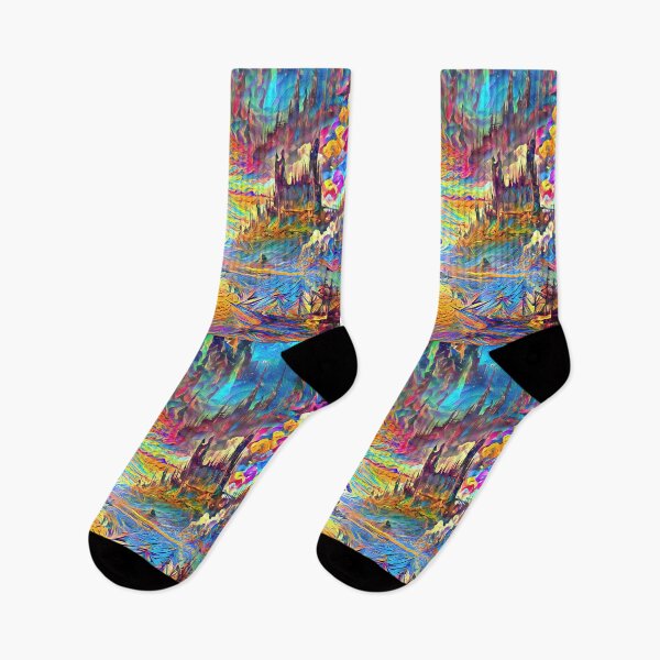 Item preview, Stylised castle and cat. DeepDream designed and sold by blackhalt.
