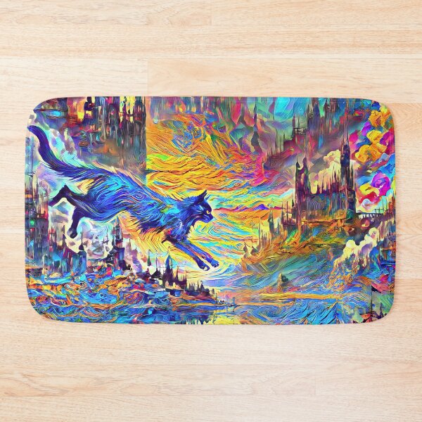 Item preview, Stylised castle and cat. DeepDream designed and sold by blackhalt.