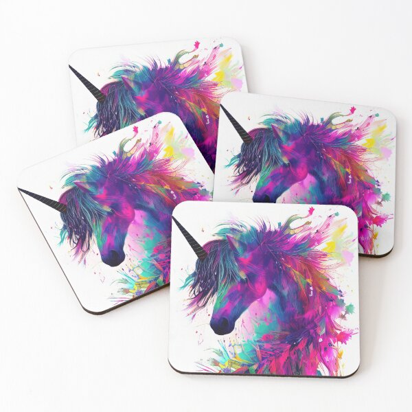 Item preview, Colorful splatters unicorn designed and sold by lalylaura.