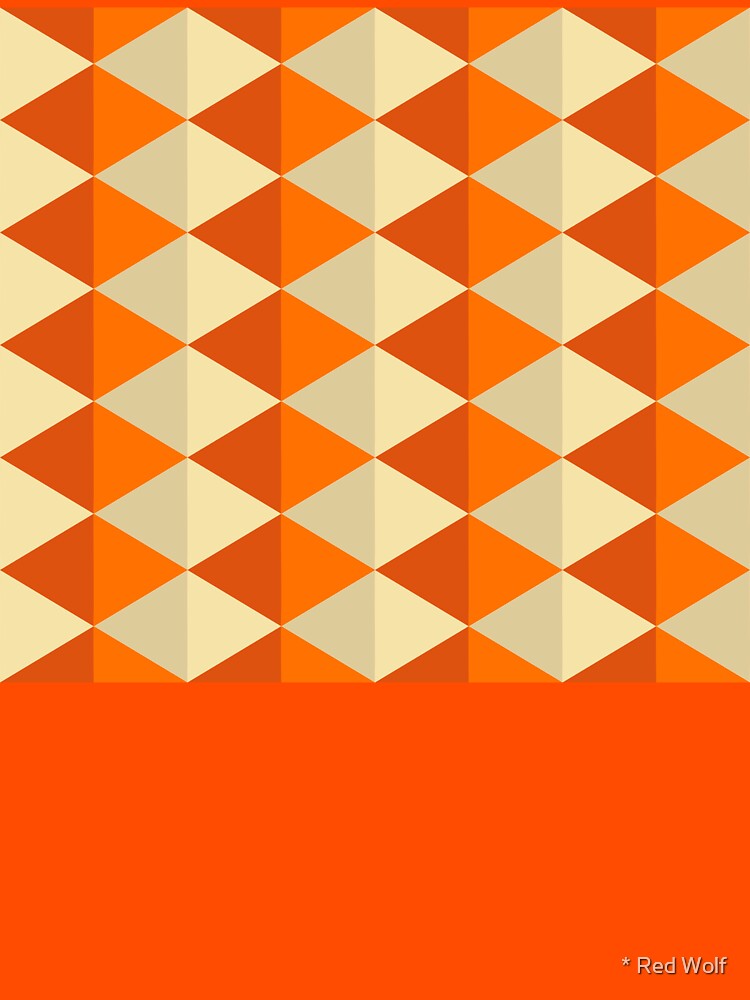 Geometric Pattern: Split Diamond: Orange by redwolfoz