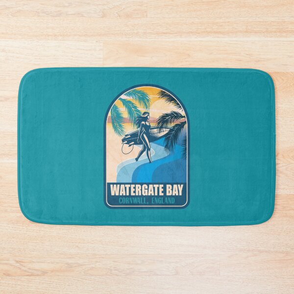 Item preview, Watergate Bay Cornwall England Vintage Surfing Graphic designed and sold by CynthiaGraphics.