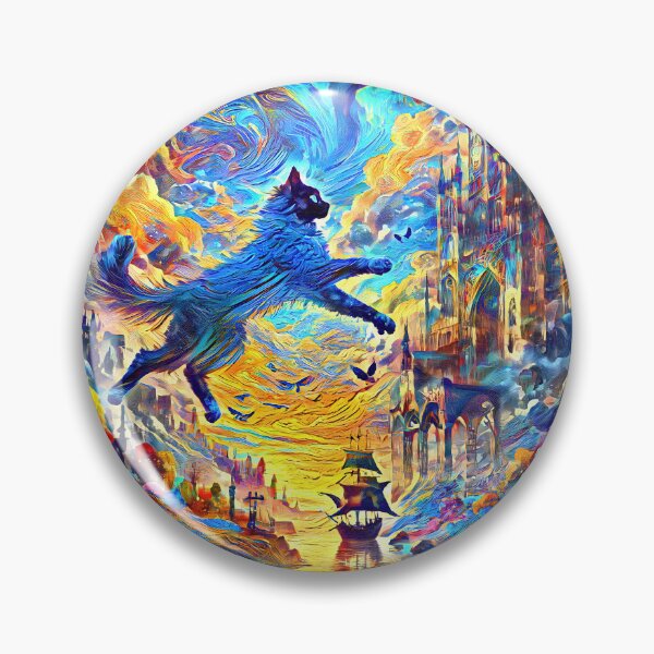 Item preview, Stylised castle and cat. DeepDream designed and sold by blackhalt.