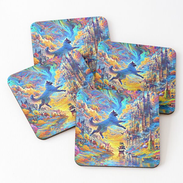Item preview, Stylised castle and cat. DeepDream designed and sold by blackhalt.