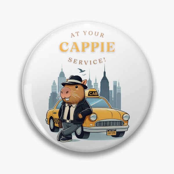 Item preview, Cool cartoon capybara cab driver at your service designed and sold by TiredEngineer86.