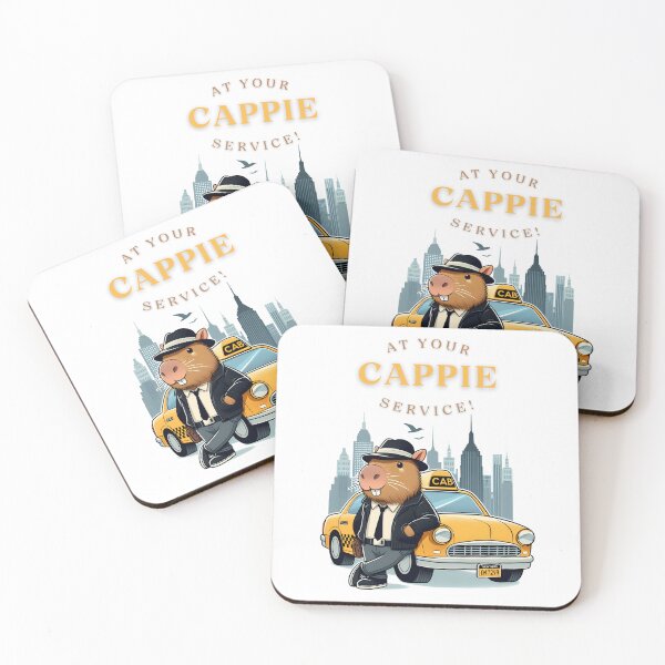 Item preview, Cool cartoon capybara cab driver at your service designed and sold by TiredEngineer86.