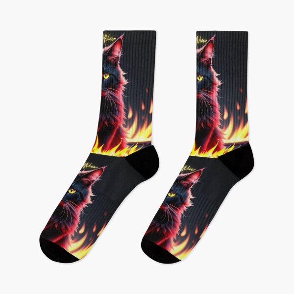 Item preview, Cat on fire designed and sold by CatPointOfView.