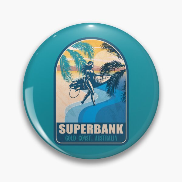 Item preview, Superbank Gold Coast Australia Vintage Surfing Graphic designed and sold by CynthiaGraphics.