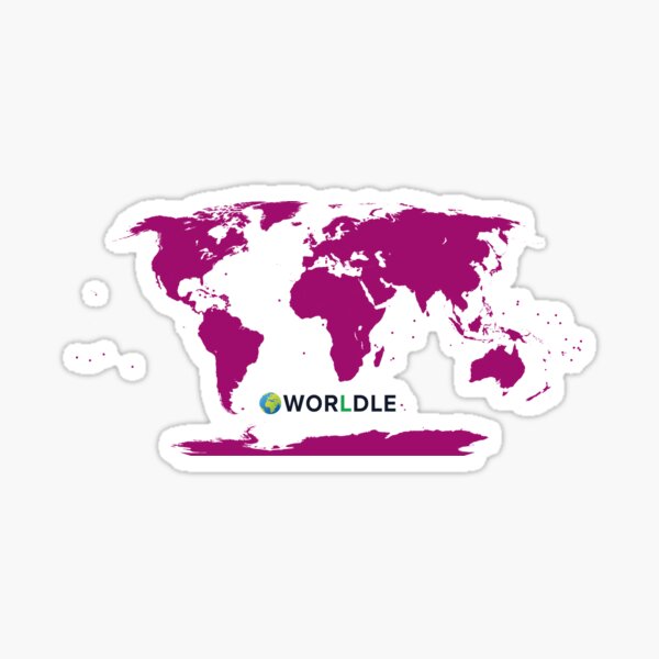 World Map – Magenta Sticker