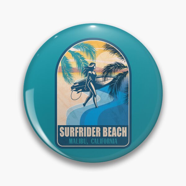 Item preview, Surfrider Beach Malibu California Vintage Surfing Graphic designed and sold by CynthiaGraphics.